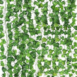 Cross-border Hot-selling Artificial Ivy Wall-mounted Rattan Water Pipe Winding Decorative Sweet Potato Leaf Outdoor Scenery Decorative Vine