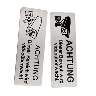 Wholesale self-adhesive camera warning metal sign aluminum video surveillance warning sign surveillance area sign