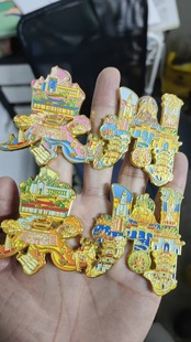 Quanzhou Series Wooden Cartoon Magnetic Dripping Glue Creative Three-Dimensional Tourism Souvenirs Landmark Architecture City Refrigerator Stickers