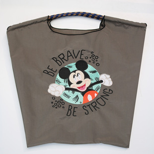 Mickey Embroidered Shopping Bag Handbag Cloth Bag Large Capacity Nylon Crossbody Disney Portable Women's Shoulder Bag