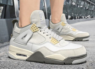 [28 Color Matching] Putian Air Cushion Casual Board Shoes aj4 Thick Bottom Increased Anti-skid Shock Absorption Joker Leather High-top