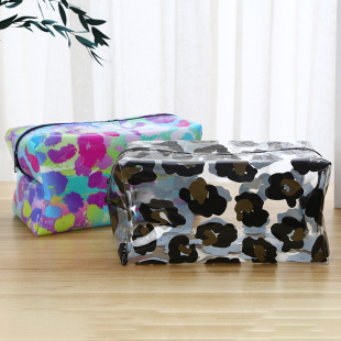 Transparent pvc cosmetic packaging bag portable travel office supplies wash PVC storage bag plastic zipper pencil case