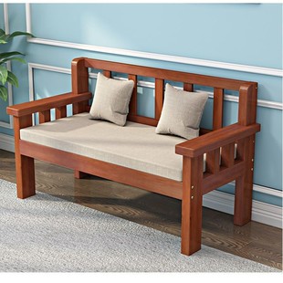 [favorable rating over 99% with] all solid wood sofa combination three-person pine sofa bench small family guest