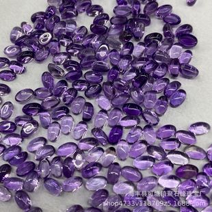 Natural Amethyst Oval Ringface Brazilian Amethyst Ringface Various Sizes Various Inlaid with Stone Bare Stone