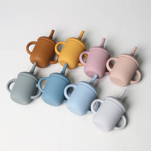 Amazon Straw Cup Детская силиконовая чашка для воды Научная чашка для питья Устойчивая к падению устойчивая к высоким температурам Детская чашка Устойчивая к падению детская чашка для воды
