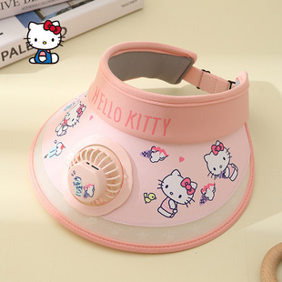 Sanrio подлинный лицензионный милый мультфильм детский солнцезащитный козырек дикий модный пустой летний вентилятор солнечная шляпа