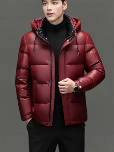 Winter New Winter Casual Fashion Removable Hat Down Jacket Men's White Duck Down Thickened Men's Coat Men