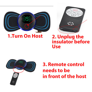 Cross-border mini massage instrument control usb charging 8 mode wireless remote control massage paste neck waist back intelligent massager
