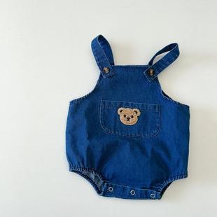 Baby overalls Denim suit summer baby clothes cute cute jumpsuit romper