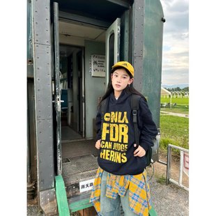 С капюшоном свитер женский принт Sen Girl College с капюшоном и одеждой толстовка весело осень и зима американский ретро ленивый ветер
