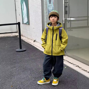 24 New Winter Children's Wear Bird Brand with Functional Fabric fleece-lined Waterproof Windproof Coat Parent-child Autumn and Winter Coat
