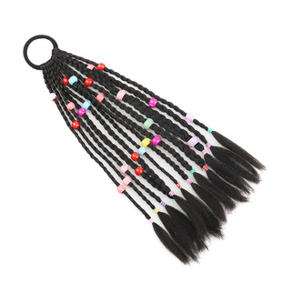 Children's small braid ponytail color ponytail color rope hair ring 12 ponytails