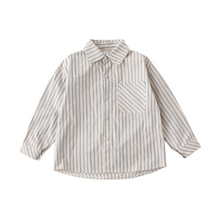 2024 new Korean striped shirt foreign-style autumn and winter children's parent-child clothing a family of three or four mother and child mother and women's clothing