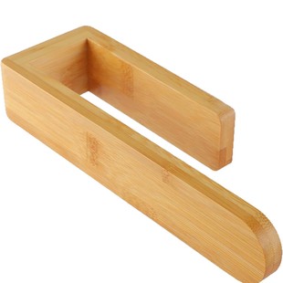 Non-perforated Self-adhesive Bamboo and Wooden Towel Rack Household Wooden Bathroom Towel Rack Multi-use Bathroom Wall Storage Rack