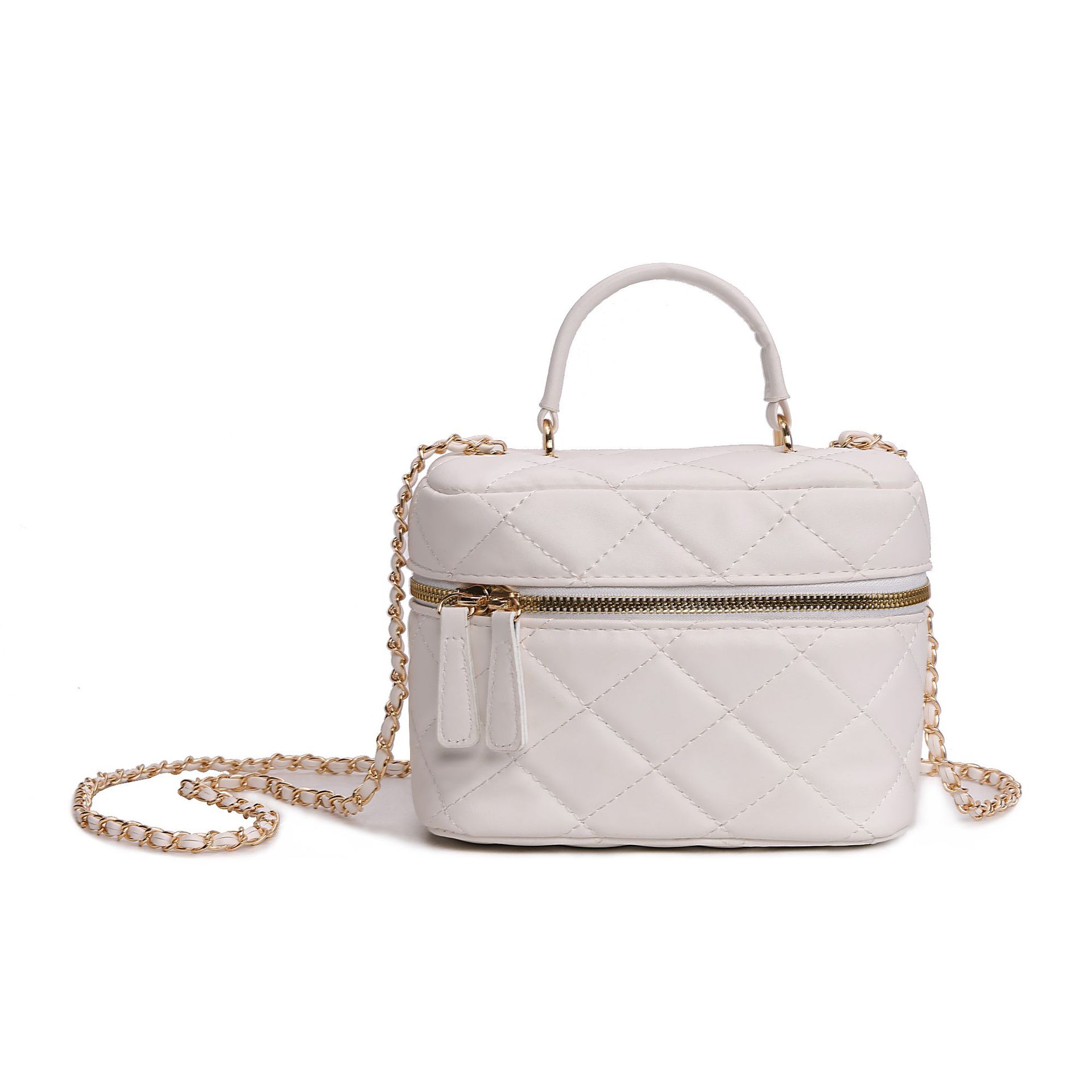 2025 New Black and Gold Chain Bag with Camellia Pattern and Diamond Pattern - Women's Shoulder/Crossbody Bag - Simple and Versatile