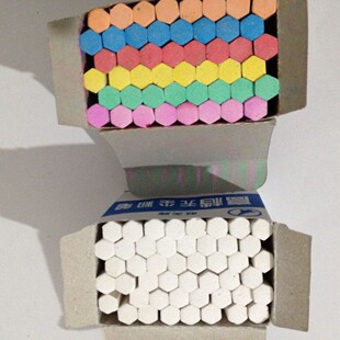 Hexagon chalk factory wholesale 50 boxes of 48 per box of white chalk teaching chalk liuling chalk