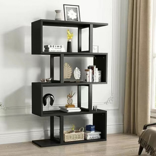 Bookshelf Creative Wall Living Room Partition Storage Display Shelf Display Rack Modern Simple Ornaments Storage Rack Floor