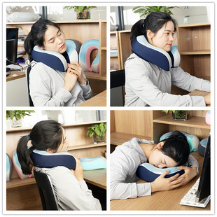 Summer special gel u-shaped pillow cool travel neck pillow wholesale neck pillow u-shaped slow rebound memory cotton neck pillow