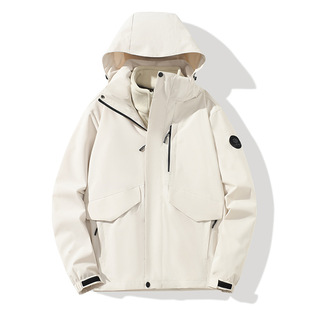 New Three-in-One Jacket Custom Hooded Waterproof Loose Sports Trendy Brand Sports Jacket with Logo Printing
