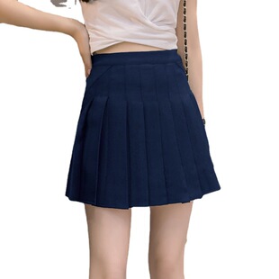 Women's Half Pleated Skirt Summer 2023 New jk Grey High Waist Black Skirt Autumn Suit Small Skirt