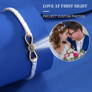 Cross-border selling 100 languages I love you projection hand rope personality simple Joker bracelet color map customization