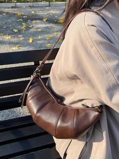 Cross-border niche texture croissant bag women's casual new fashion all-match messenger bag simple single shoulder dumpling bag