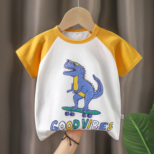 Children's T-shirt Short-sleeved Cotton Summer New Baby Korean-style 2024 Boys' Half-sleeved Girls' Bottoming Shirt Children's Wear