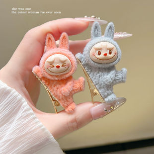 Cute Plush Doll Hair Clip for Children and Girls, 2025 New Side Bangs Duckbill Clip