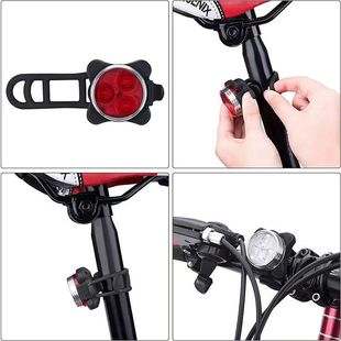 Bicycle light USB rechargeable waterproof aluminum alloy tail light new COB outdoor light mountain bike riding equipment accessories