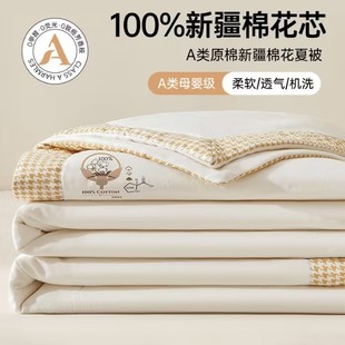 Class A 100 Xinjiang Cotton Summer Cool Quilt Air-conditioning Quilt Cotton Summer Quilt Student Dormitory Quilt Core Machine Washable Gift Quilt