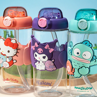 Новый Sanrio красочный Космический Кубок мультфильм милые дети студент соломенная чашка летний ремешок пластиковая чашка оптом