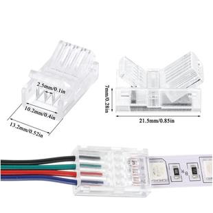 Разъем для светодиодной ленты без пайки 3528 5050 RGB голая плата клей капля свет бар универсальная прозрачная Хрустальная пряжка
