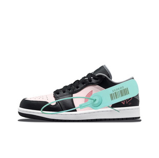 Putian AJ1 Низкослойный полнотольный оригинальный 2024 новый цвет черный зеленый бамбуковый лес панда темно-синие мужские и женские кроссовки