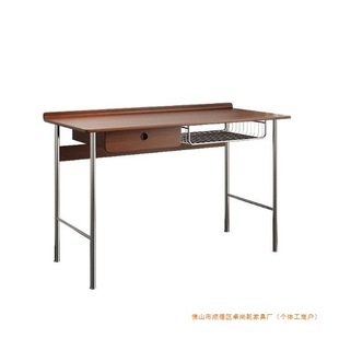 Solid Wood Desk Vintage Small Apartment Light Luxury Home Study Worktable Simple Japanese-style Computer Desk Office Study Table