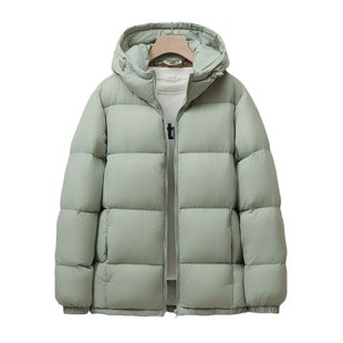 2024 Autumn and Winter New Korean-style Hooded Down Jacket Women's Windproof Thickened Casual All-match Bread Clothes Warm Jacket for Men