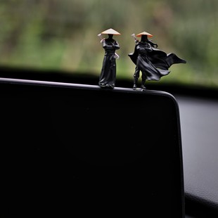 Car ornaments chivalrous swordsman antique center console car screen car accessories computer screen desktop ornaments