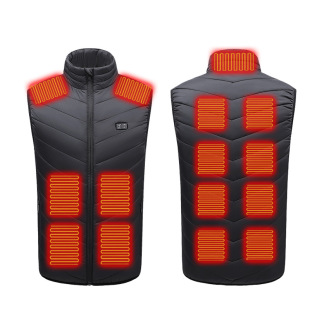 Intelligent heating clothing outdoor solid color double control heating vest winter warm electric heating clothes cross-border wholesale