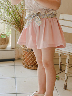 2025 Summer Strawberry South Korea Children's Girl's Western-style Sweet Floral Waist Cotton Soft Loose Wide-leg Shorts