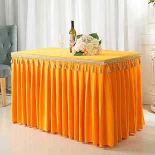 Customized tablecloth for Buddha tablecloth flannel Buddha table circumference gold velvet yellow cloth hanging ear God position Buddha worship tablecloth table skirt table