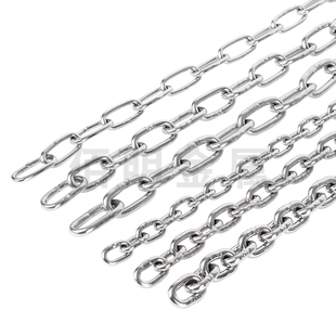 ♔ Chain 304 Stainless Steel Chain Short Ring Long Ring Lifting Tag Light Guardrail Pet Dog Swing Clothes Drying Galvanized Iron