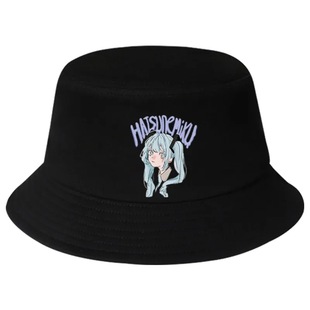 Hatsune MIKU joint name fisherman hat men's and women's two-dimensional hat couple's fashion trendy sun-proof basin hat