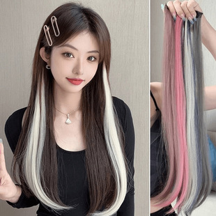 Hanging Ear Hair Dye Tablet Spotted Dye Wig Tablet Women's Long Hair One-piece Color Hair Tablet Invisible Hair Extending Artificial Wig Patch