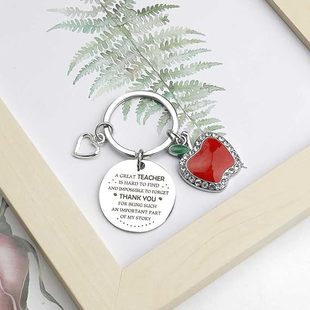 Cross-border Teacher's Day Stainless Steel Keychain Gift for Students to Give Teacher Thank You Gifts for Teachers Graduation Gifts