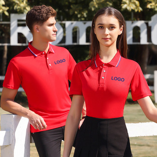 Custom work clothes lapel T-shirt custom short-sleeved T-shirt embroidery print LOGO T-shirt advertising clothes