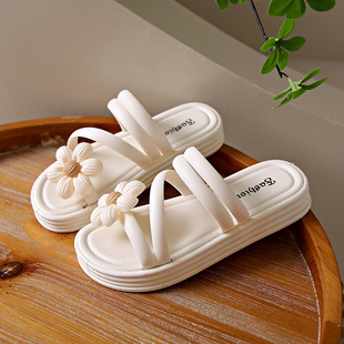 3CM Heel Bow Sandals Women's Outwear Fashionable Women's Slippers Outwear Popular Women's Fashionable Korean Style Sandals
