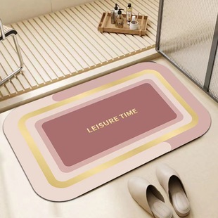 Bathroom door absorbent floor mat bathroom quick-drying household toilet non-slip door mat diatom mud floor mat carpet mat