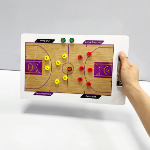 Straight basketball tactical board double-sided magnetic attraction basketball game coach tactical guidance teaching can be written and erasable training
