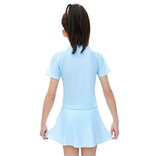 Girls' Swimwear Summer 2024 New Little Girl Split Swimwear Skirt Summer Childrens Sports Training Swimwear