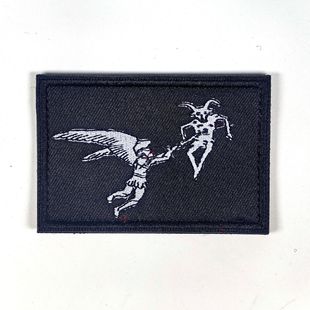 Edward Clothing Shoes and Hats Bag Embroidery Stickers Black and White Embroidery Armbands Velcro Clothing Shoes and Hats Bag Embroidery Cloth Stickers