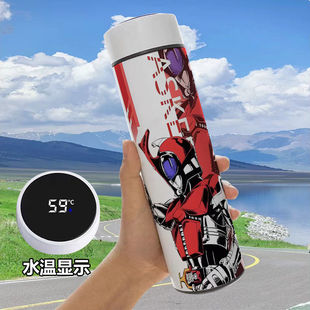 Kamen Knight peripheral smart vacuum cup large capacity small stainless steel lightweight portable temperature display water Cup